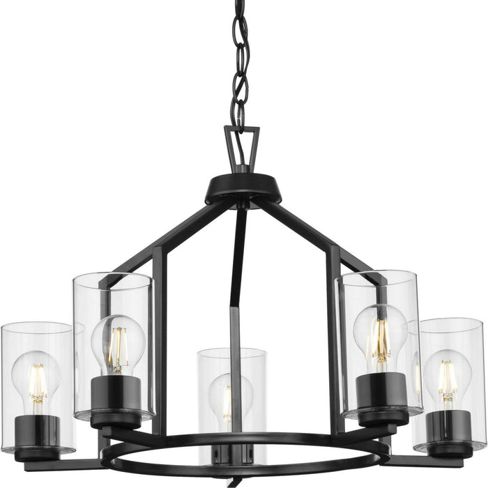 Progress Lighting P400316-31M Five Light Chandelier, Matte Black