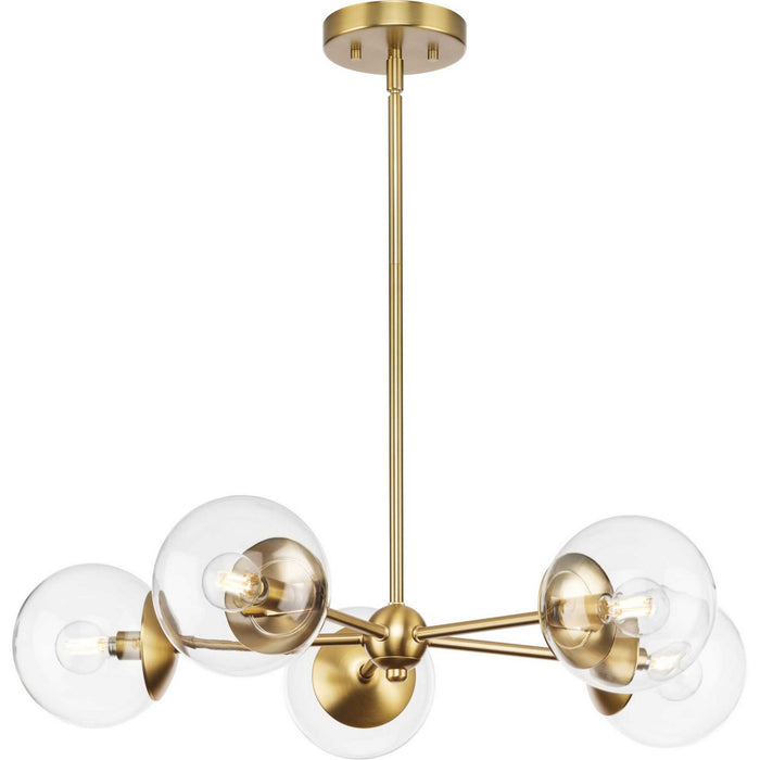 Progress Lighting P400325-109 Five Light Chandelier, Brushed Bronze