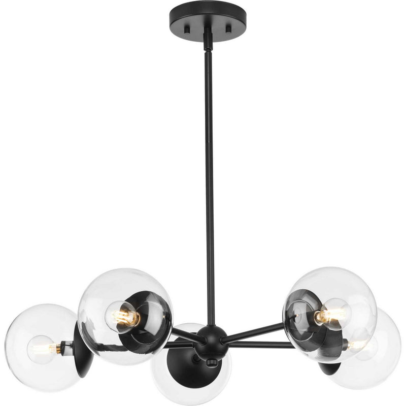 Progress Lighting P400325-31M Five Light Chandelier, Matte Black
