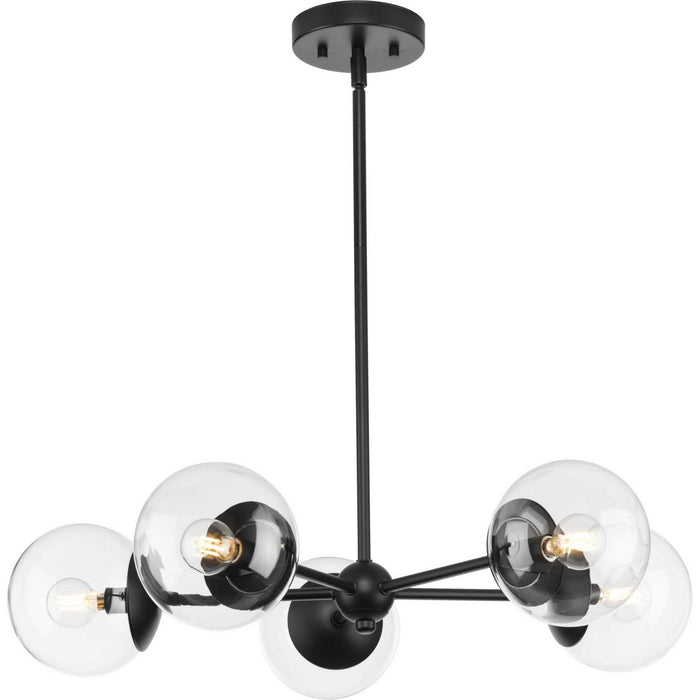 Progress Lighting P400325-31M Five Light Chandelier, Matte Black