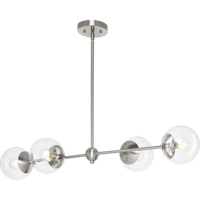 Progress Lighting P400326-009 Four Light Island Pendant, Brushed Nickel