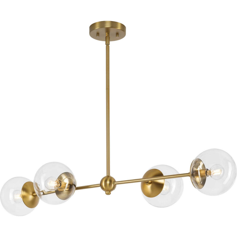 Progress Lighting P400326-109 Four Light Island Pendant, Brushed Bronze