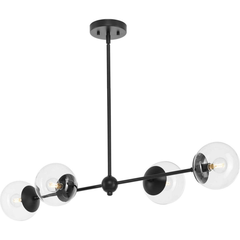 Progress Lighting P400326-31M Four Light Island Pendant, Matte Black