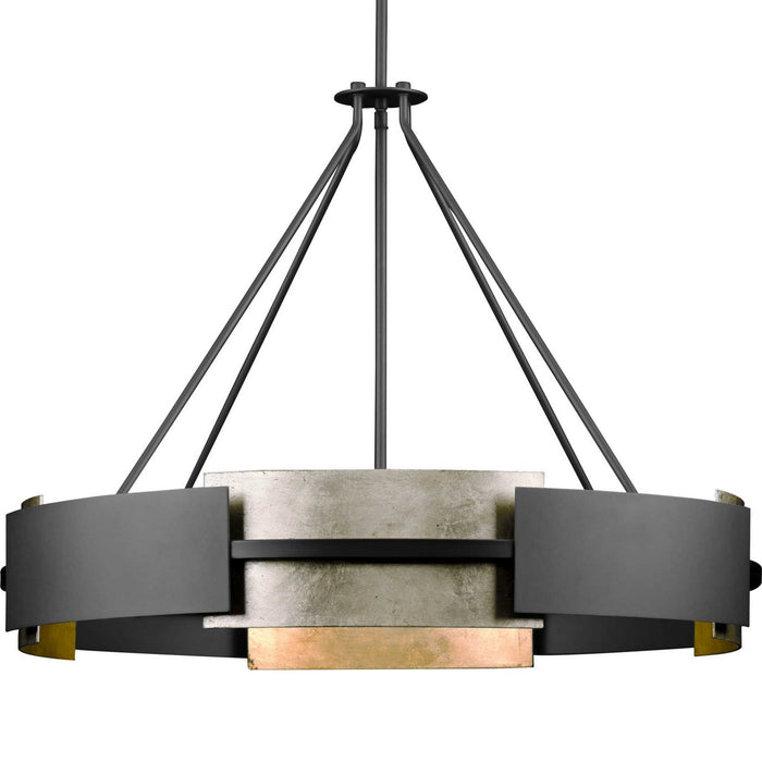 Progress Lighting P500331-31M Six Light Pendant, Matte Black