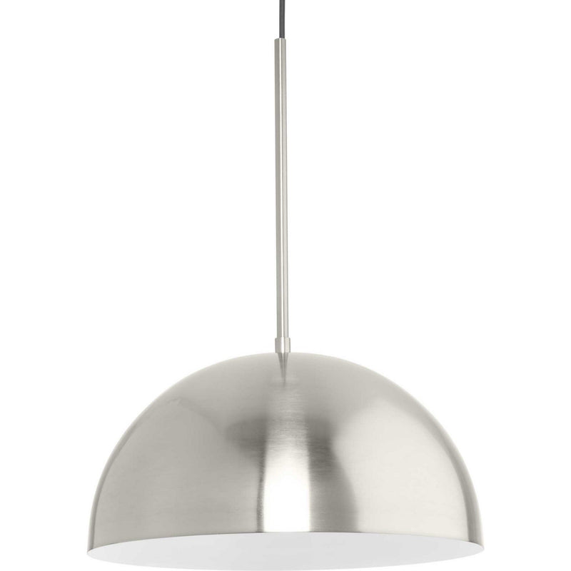 Progress Lighting P500379-009 One Light Pendant, Brushed Nickel