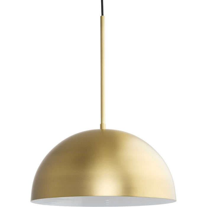Progress Lighting P500379-191 One Light Pendant, Brushed Gold