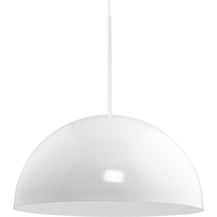 Progress Lighting P500380-030 One Light Pendant, White