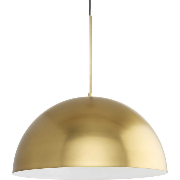 Progress Lighting P500380-191 One Light Pendant, Brushed Gold