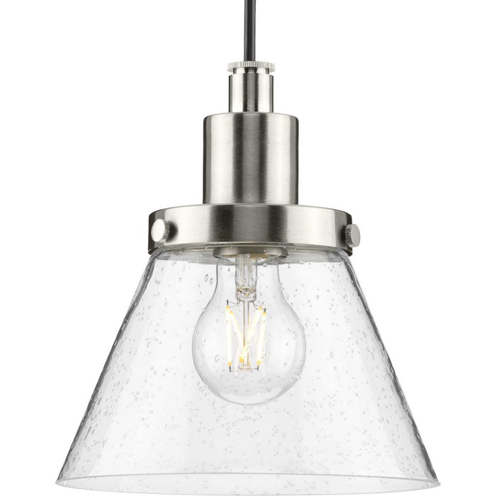 Progress Lighting P500382-009 One Light Pendant, Brushed Nickel