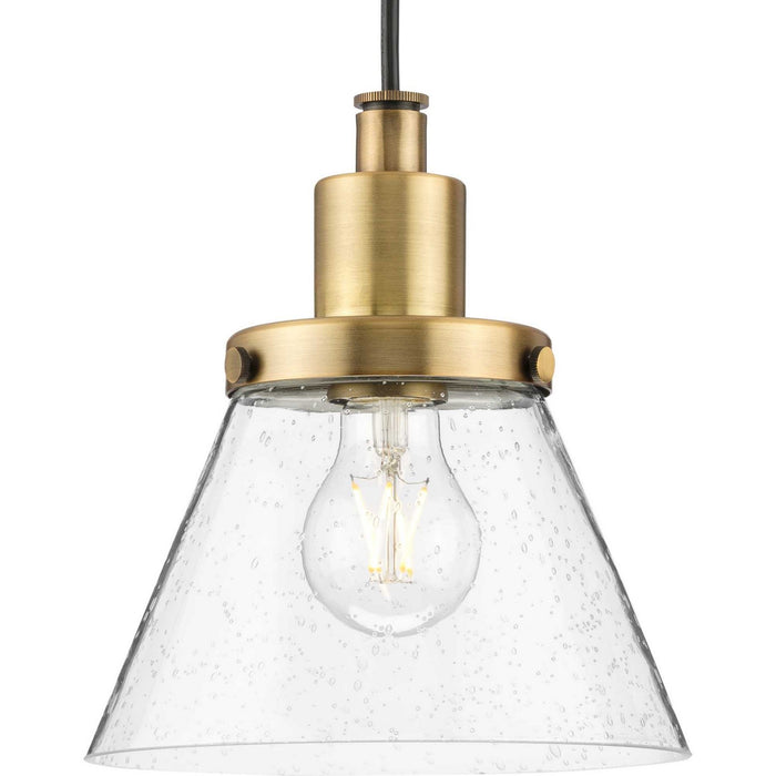 Progress Lighting P500382-163 One Light Pendant, Vintage Brass