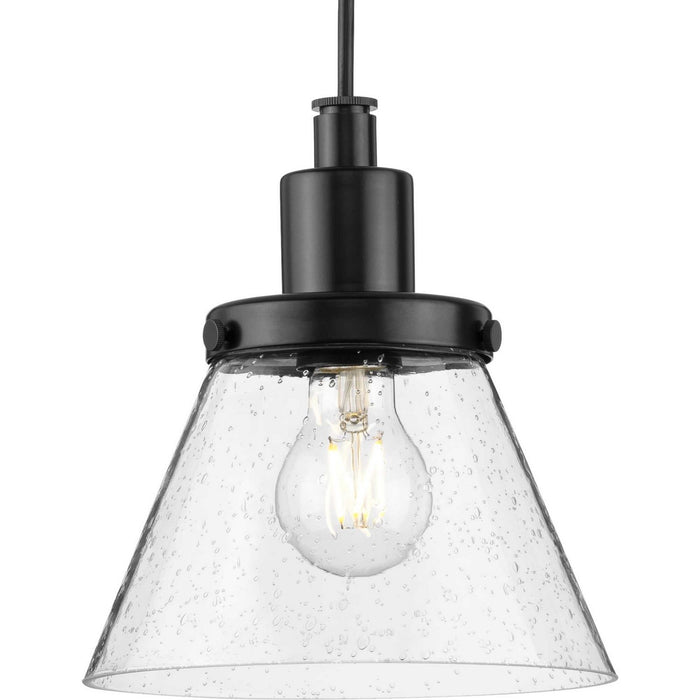 Progress Lighting P500382-31M One Light Pendant, Matte Black