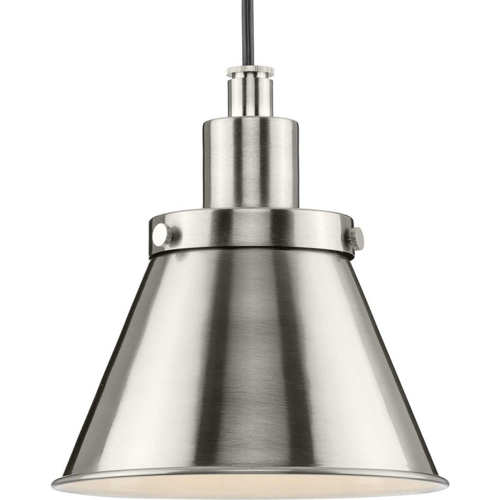 Progress Lighting P500383-009 One Light Pendant, Brushed Nickel