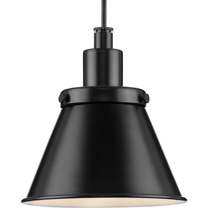 Progress Lighting P500383-31M One Light Pendant, Matte Black