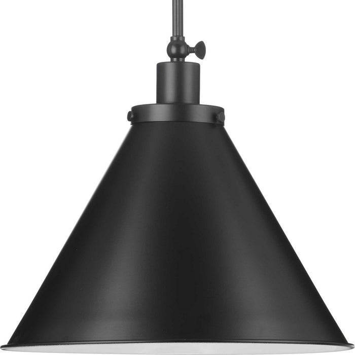 Progress Lighting P500385-31M One Light Pendant, Matte Black