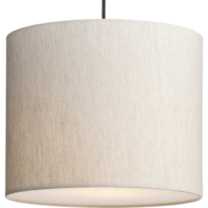 Progress Lighting P500386-194 One Light Pendant, Ecru Linen