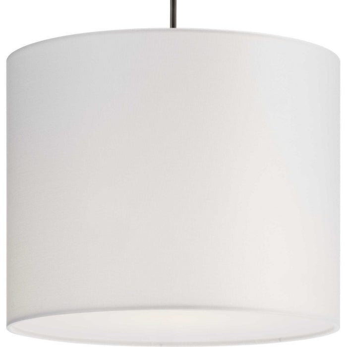 Progress Lighting P500386-195 One Light Pendant, White Linen