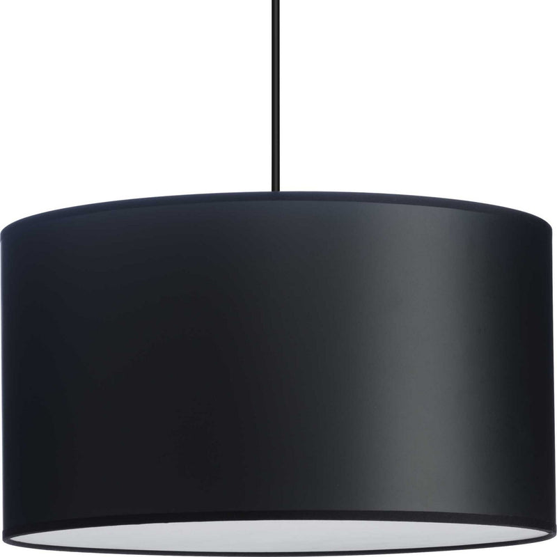 Progress Lighting P500387-193 Three Light Pendant, Black Parchment