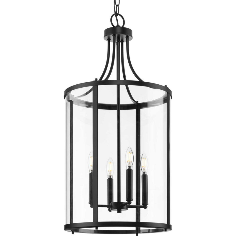 Progress Lighting P500391-31M Four Light Hall & Foyer Light, Matte Black
