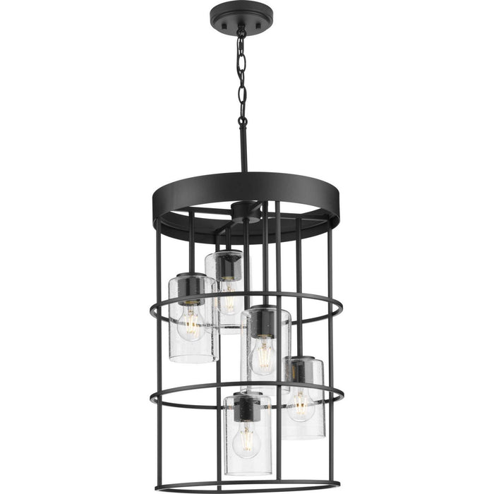 Progress Lighting P500402-31M Five Light Hall & Foyer Light, Matte Black