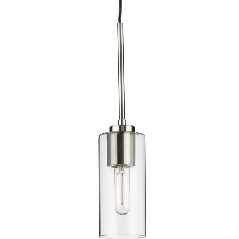 Progress Lighting P500403-009 One Light Pendant, Brushed Nickel