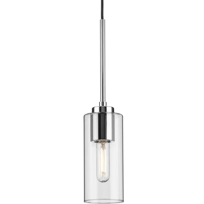 Progress Lighting P500403-015 One Light Pendant, Polished Chrome
