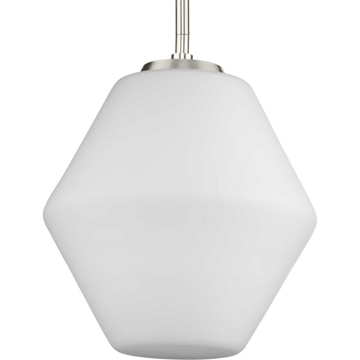 Progress Lighting P500409-009 One Light Pendant, Brushed Nickel
