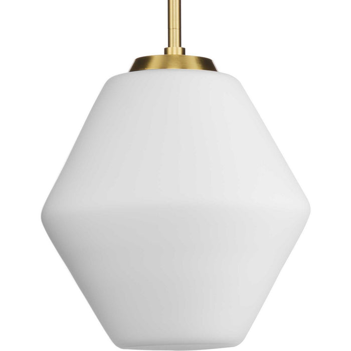 Progress Lighting P500409-191 One Light Pendant, Brushed Gold