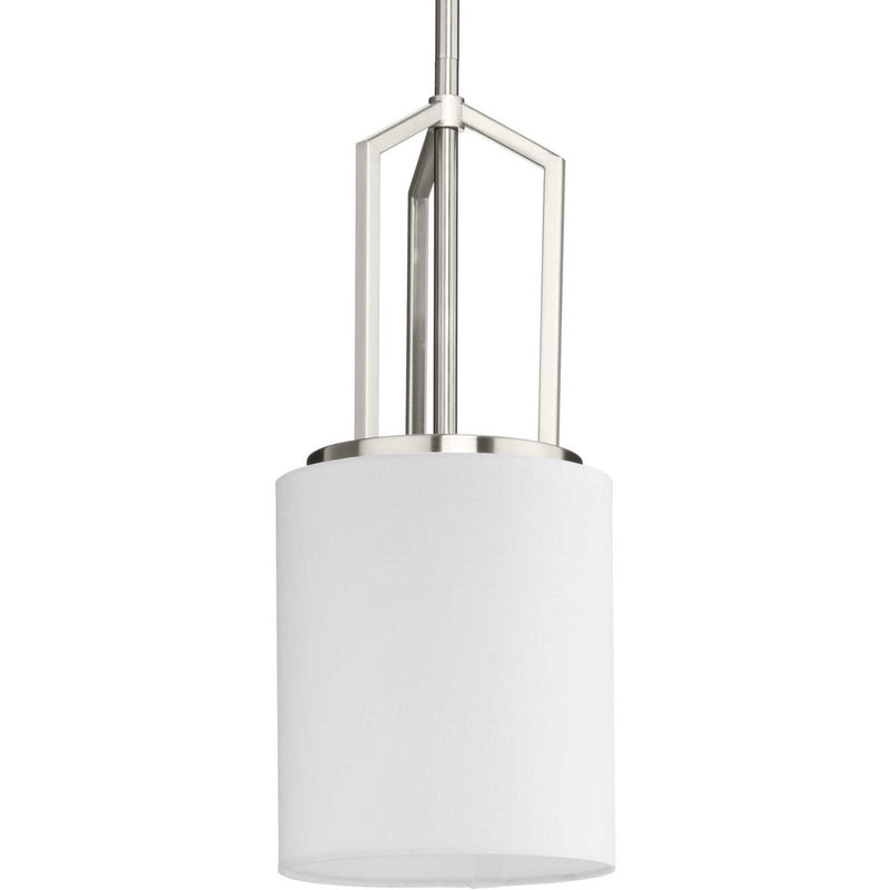 Progress Lighting P500410-009 One Light Pendant, Brushed Nickel