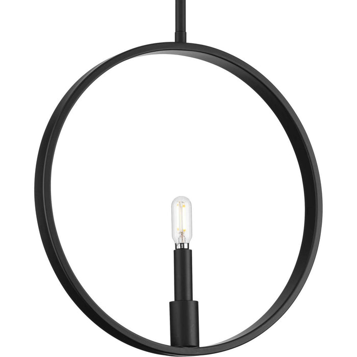 Progress Lighting P500412-31M One Light Pendant, Matte Black