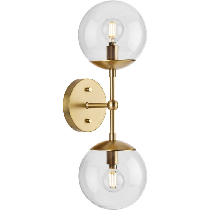 Progress Lighting P710114-109 Two Light Wall Sconce, Brushed Bronze