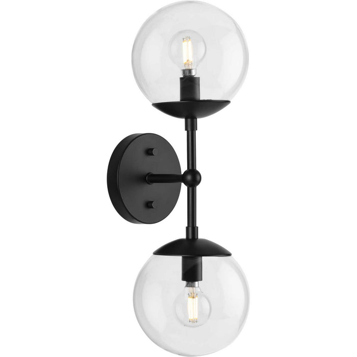 Progress Lighting P710114-31M Two Light Wall Sconce, Matte Black