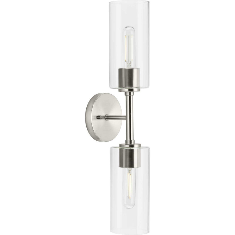 Progress Lighting P710115-009 Two Light Flush Mount, Brushed Nickel