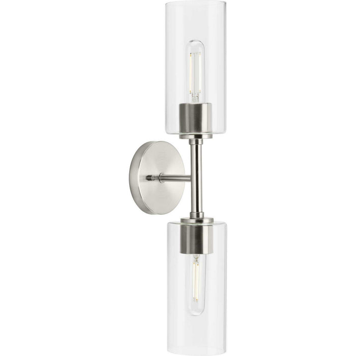 Progress Lighting P710115-009 Two Light Flush Mount, Brushed Nickel
