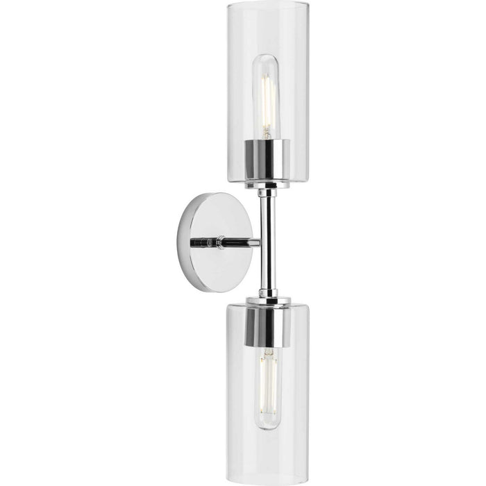 Progress Lighting P710115-015 Two Light Wall Bracket, Polished Chrome
