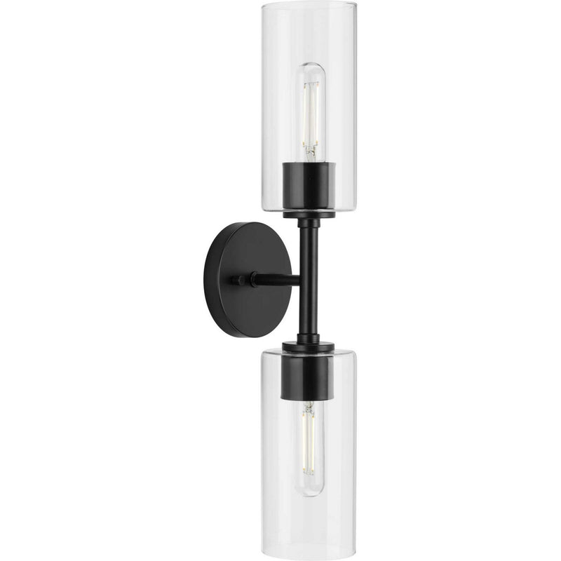Progress Lighting P710115-31M Two Light Wall Bracket, Matte Black