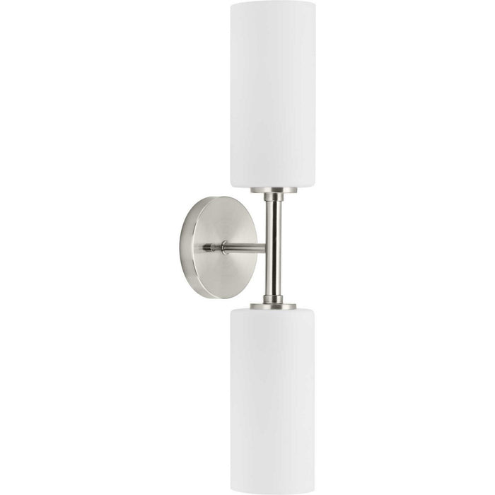 Progress Lighting P710116-009 Two Light Wall Bracket, Brushed Nickel