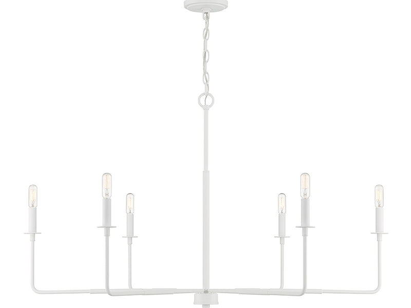 Savoy House 1-2221-6-83 Six Light Chandelier, Bisque White