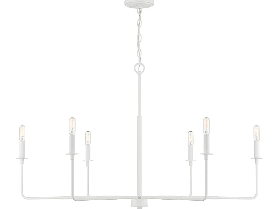 Savoy House 1-2221-6-83 Six Light Chandelier, Bisque White