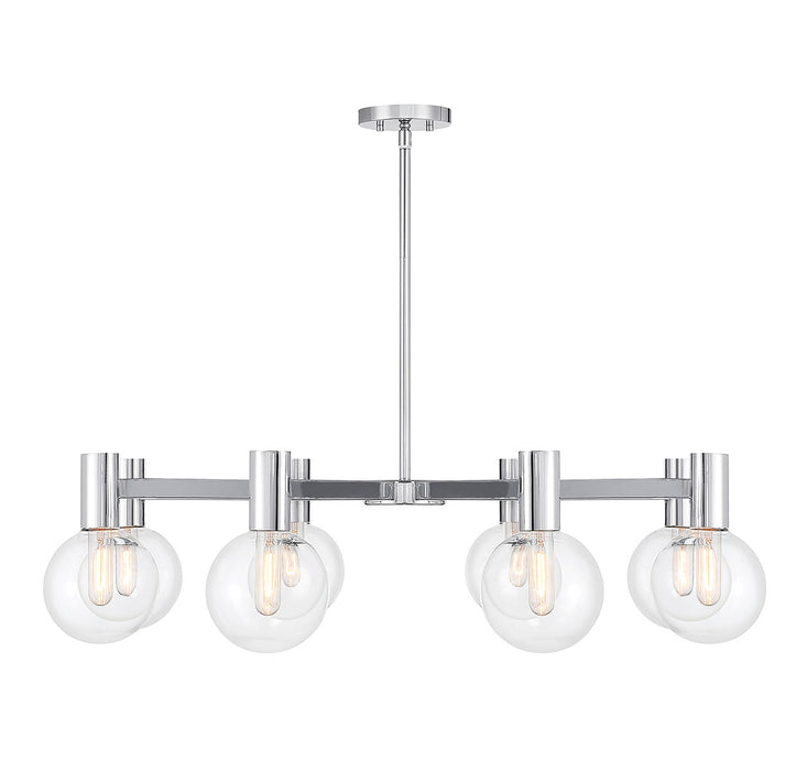 Savoy House 1-3074-8-11 Eight Light Chandelier, Chrome