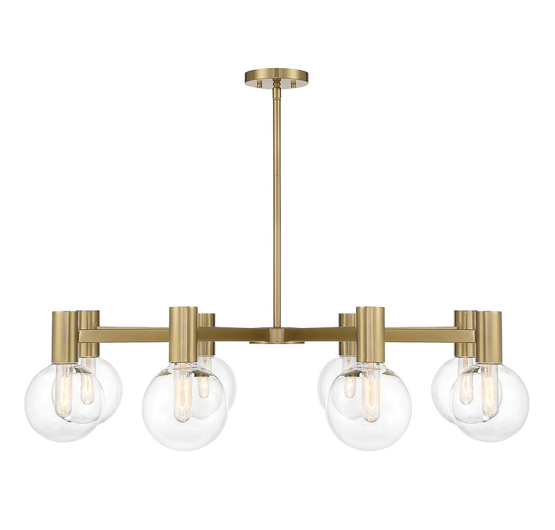 Savoy House 1-3074-8-322 Eight Light Chandelier, Warm Brass