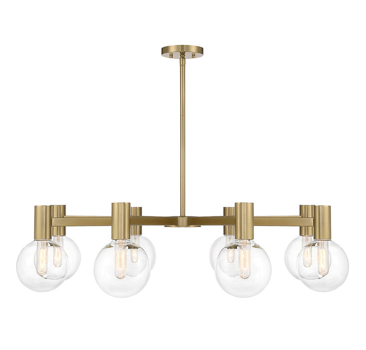 Savoy House 1-3074-8-322 Eight Light Chandelier, Warm Brass