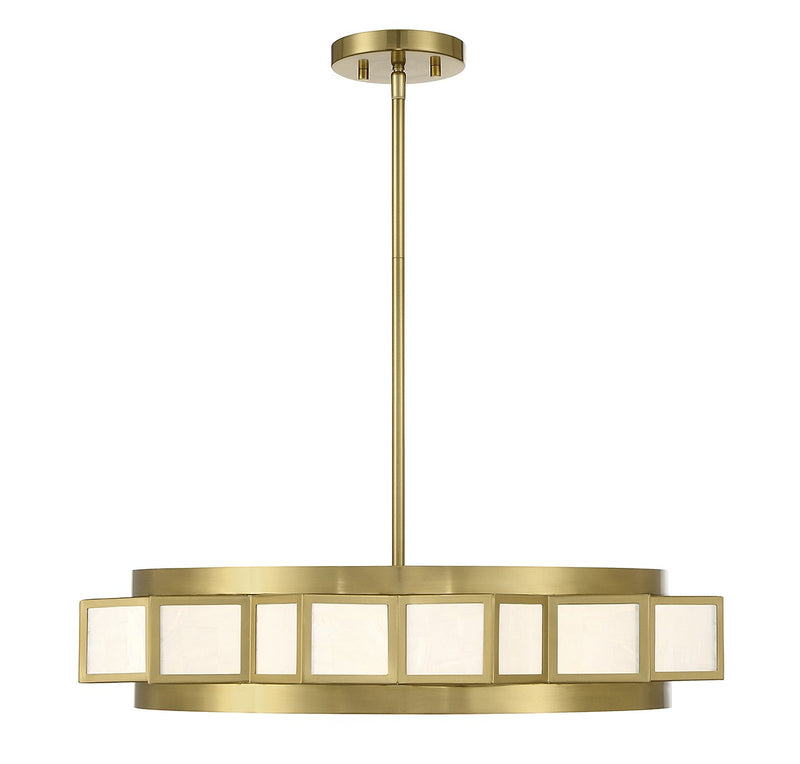 Savoy House 1-3167-4-322 Four Light Chandelier, Warm Brass