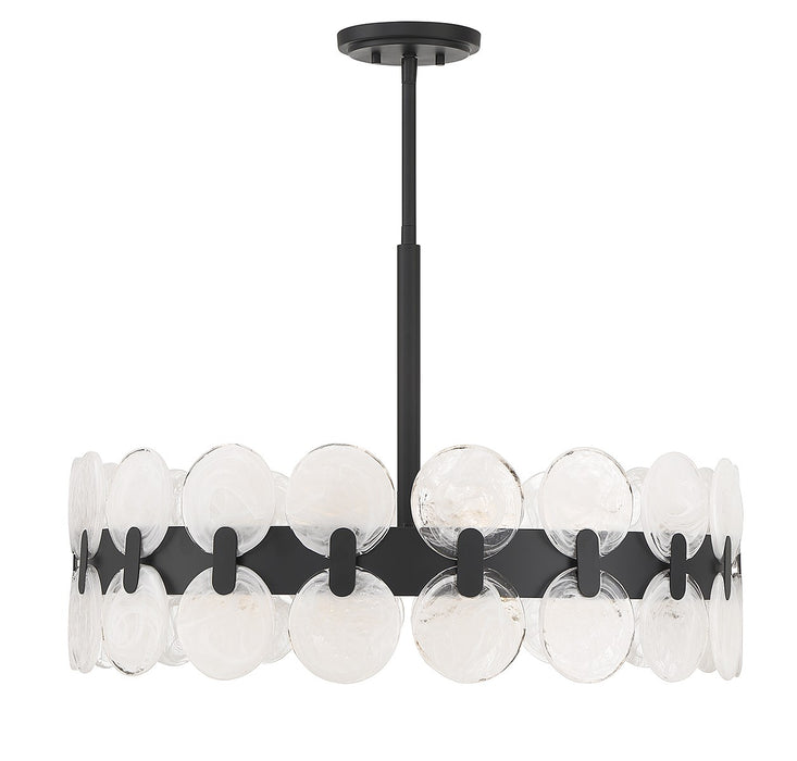 Savoy House 1-3720-6-89 Six Light Chandelier, Matte Black