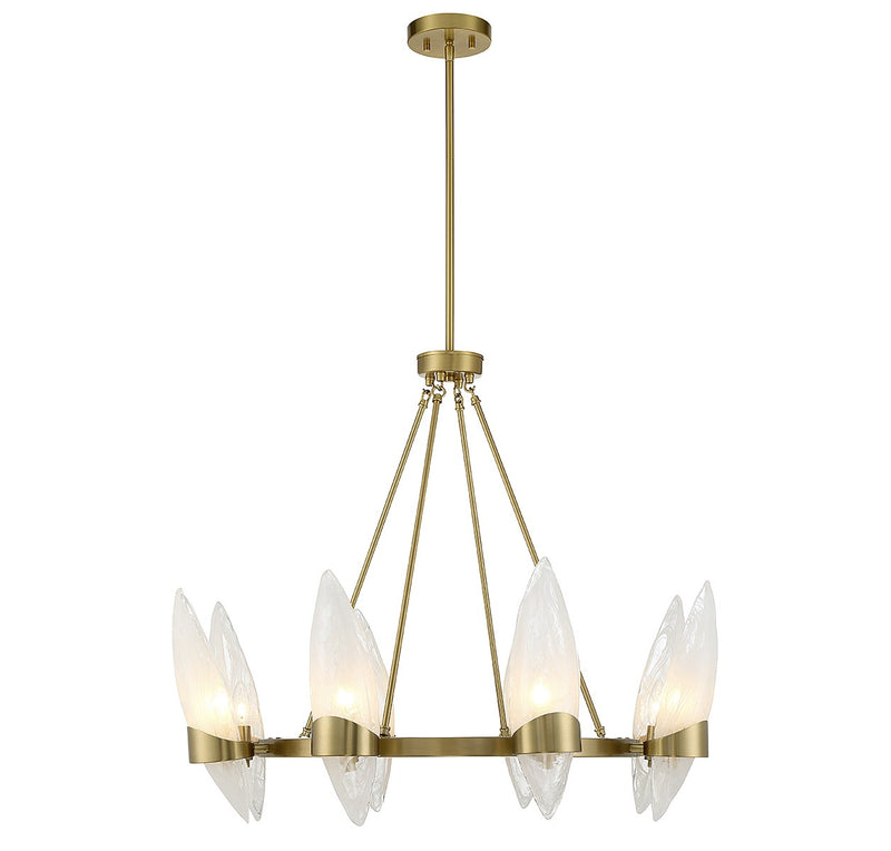 Savoy House 1-5502-8-322 Eight Light Chandelier, Warm Brass