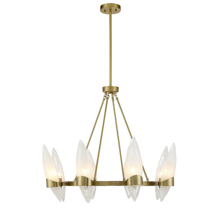 Savoy House 1-5502-8-322 Eight Light Chandelier, Warm Brass