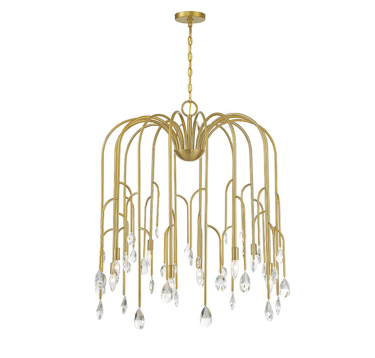 Savoy House 1-6688-8-127 Eight Light Chandelier, Noble Brass