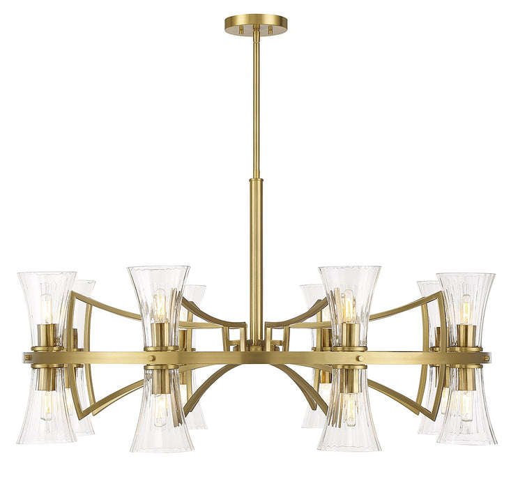 Savoy House 1-9705-16-322 16 Light Chandelier, Warm Brass