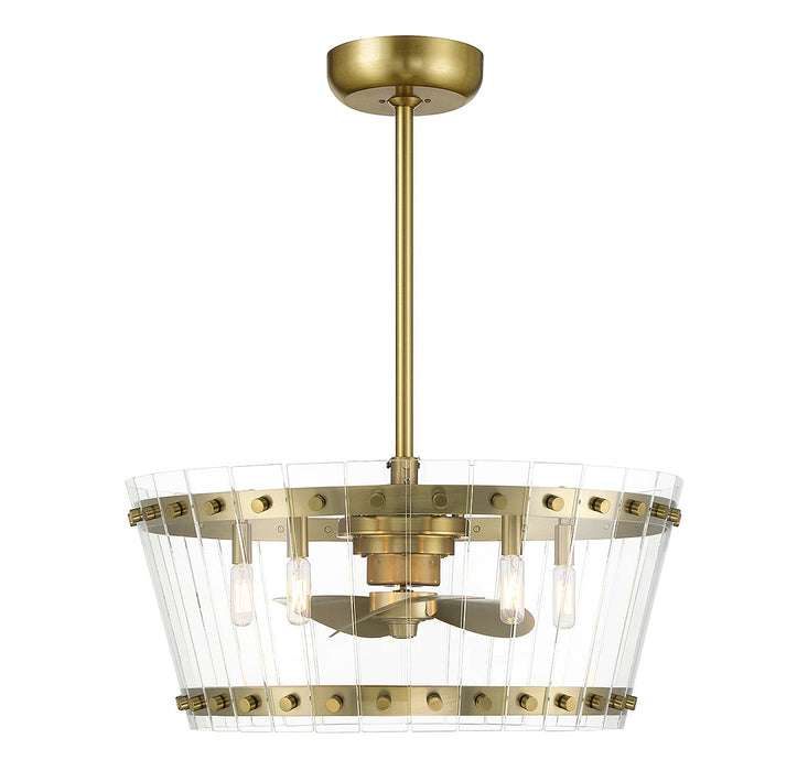 Savoy House 24-FD-8853-322 LED Fan D'Lier, Warm Brass