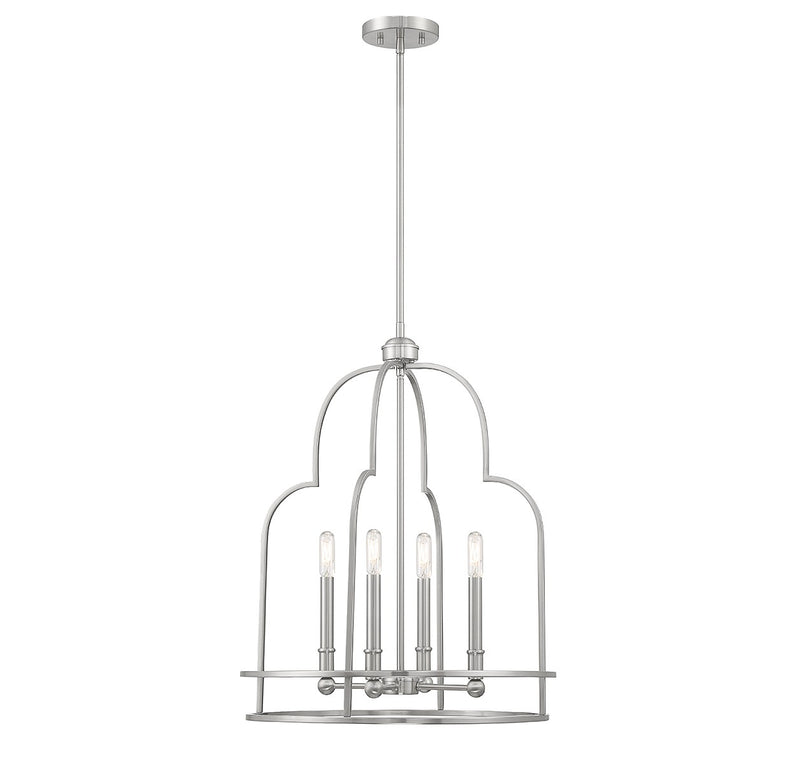 Savoy House 3-6612-4-SN Four Light Pendant, Satin Nickel