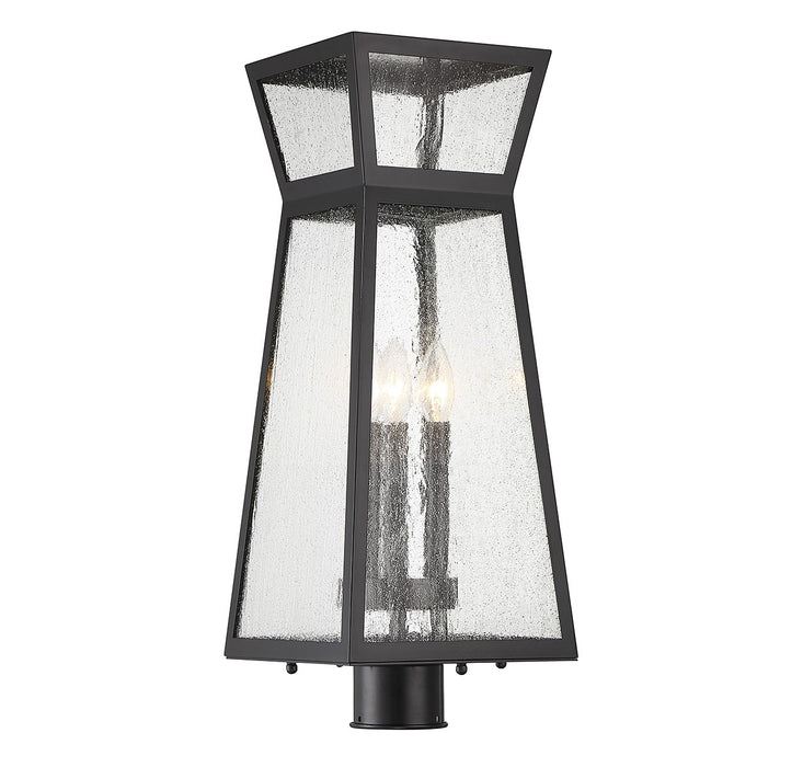 Savoy House 5-633-BK Three Light Outdoor Post Lantern, Matte Black